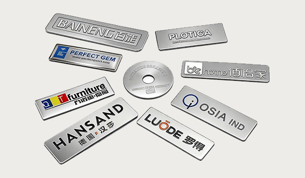 Custom metal labels and nameplates for home appliances