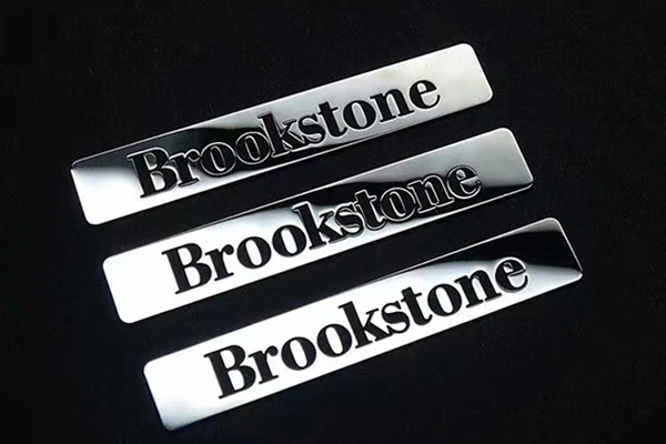 Custom metal logo plates and electroformed logo products