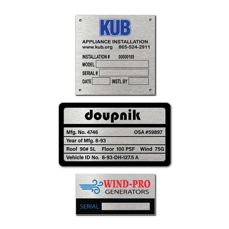 316 Stainless Steel Nameplates surface finish and marking detail | Himgo