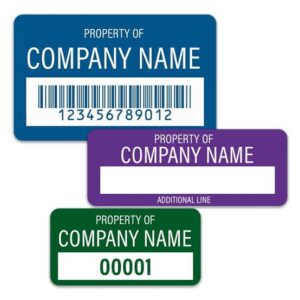 Adhesive Barcode Metal Asset Tags manufactured by Himgo