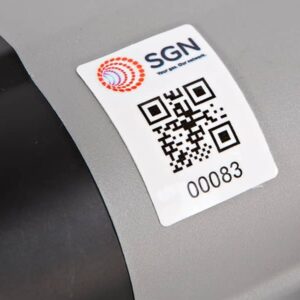 Adhesive QR Code Metal Asset Tags manufactured by Himgo