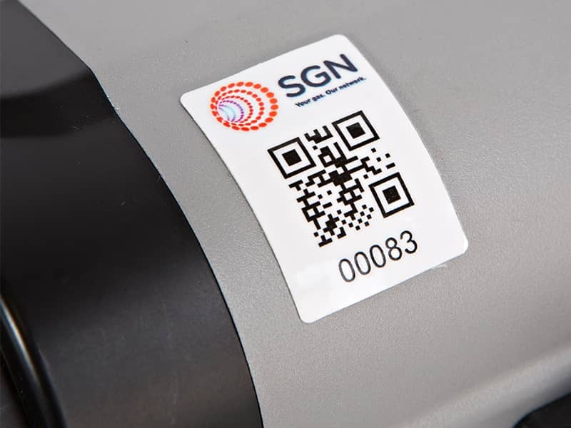Adhesive QR Code Metal Asset Tags manufactured by Himgo