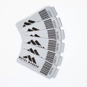 Barcode Aluminum Asset Tags manufactured by Himgo