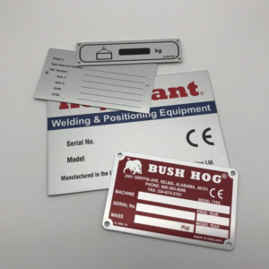 Brushed Aluminum Nameplates manufactured by Himgo