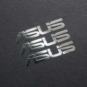 Brushed Metal Logo Stickers manufactured by Himgo