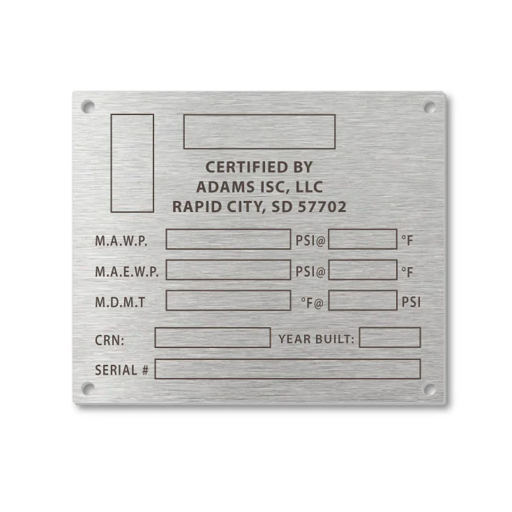 Deep Engraved Metal Nameplates surface finish and marking detail | Himgo