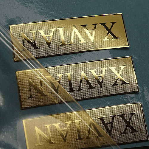 Electrical Metal Rating Plates surface finish and marking detail | Himgo