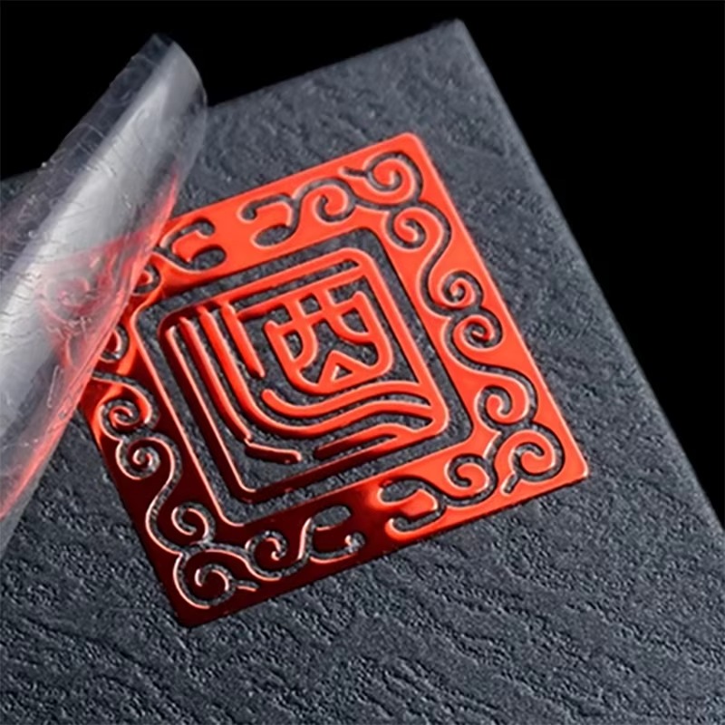 Electroformed Metal Logo Stickers surface finish and marking detail | Himgo
