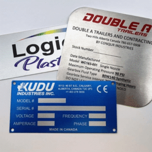 Engraved Serial Number Nameplates manufactured by Himgo