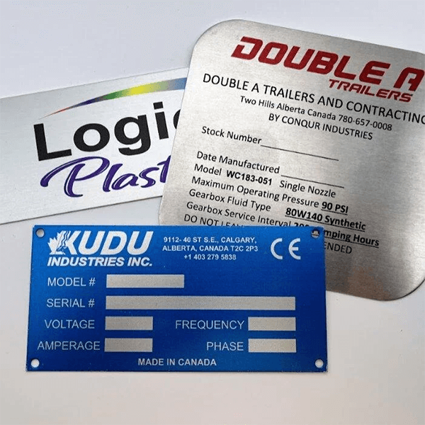 Engraved Serial Number Nameplates