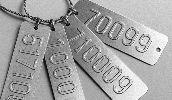 Equipment Adhesive Metal Labels