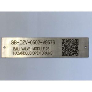 Equipment Barcode Metal Tags manufactured by Himgo