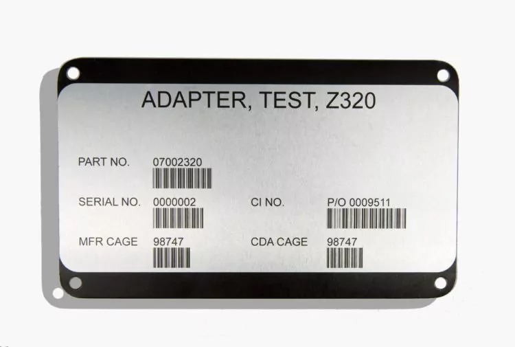 Equipment Barcode Metal Tags surface finish and marking detail | Himgo