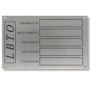 Equipment ID Metal Plates manufactured by Himgo