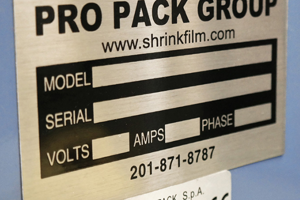 Heavy Duty Metal Equipment Nameplates