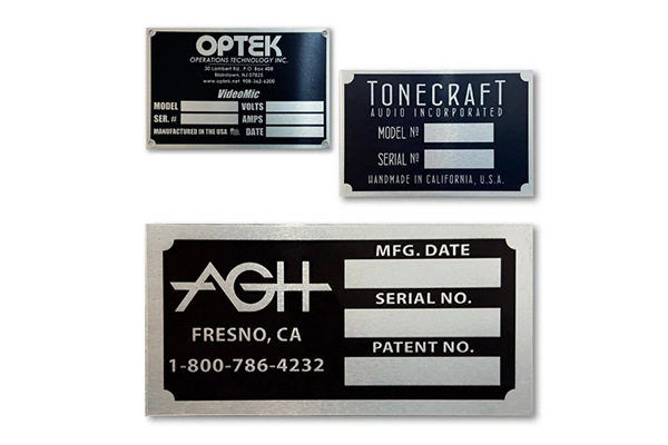 Machinery Metal Equipment Nameplates