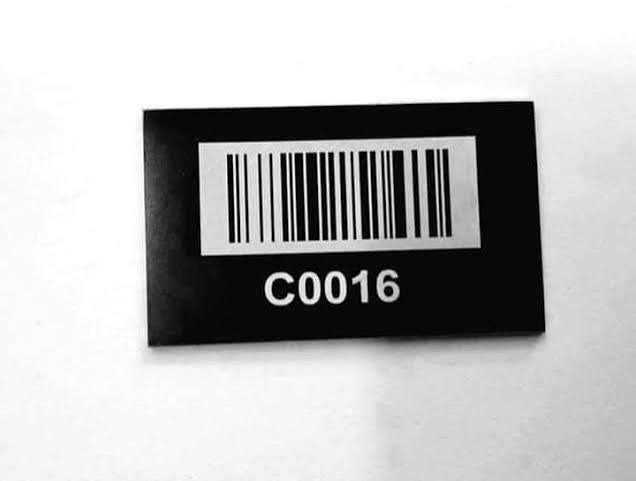 Metal Asset Barcode Plates manufactured by Himgo
