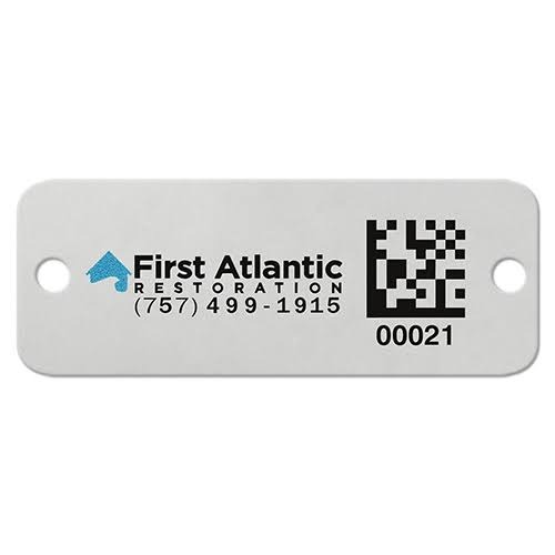 Metal Asset Barcode Plates surface finish and marking detail | Himgo