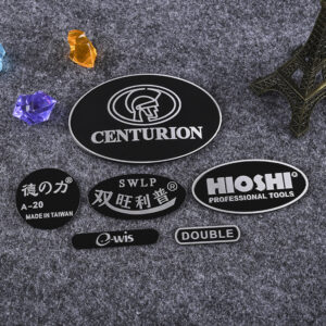 Metal Logo Plates with Holes manufactured by Himgo