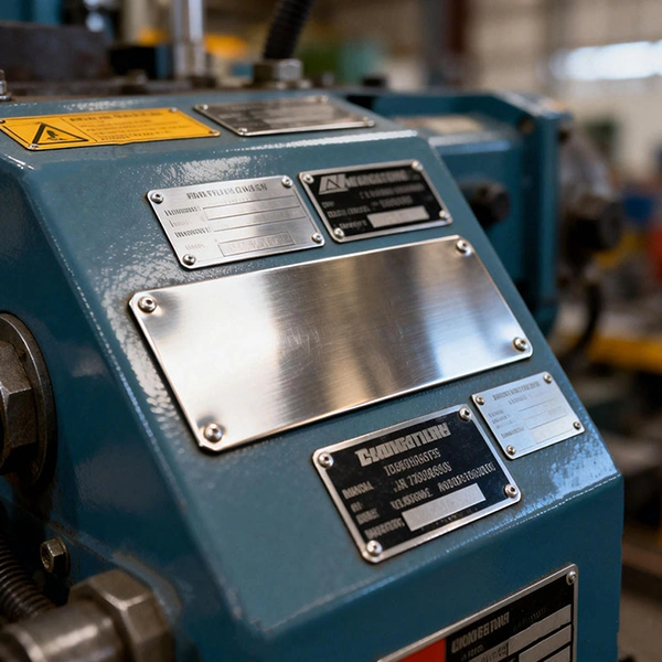 Metal Specification Plates for Equipment surface finish and marking detail | Himgo