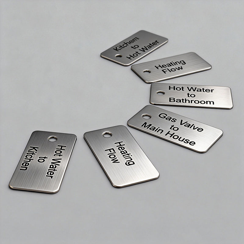 Numbered Engraved Metal Tags surface finish and marking detail | Himgo