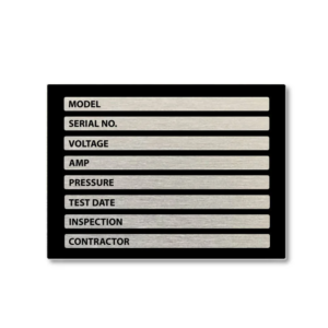 Printed Aluminum Nameplates manufactured by Himgo
