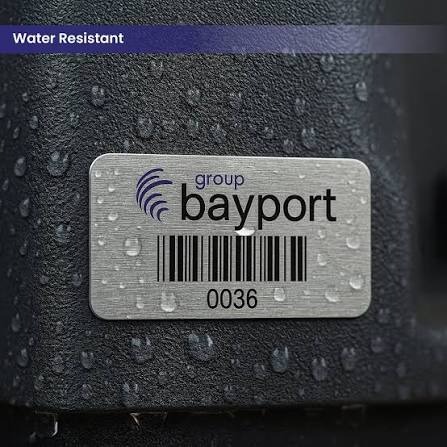 QR Code Aluminum Asset Tags surface finish and marking detail | Himgo