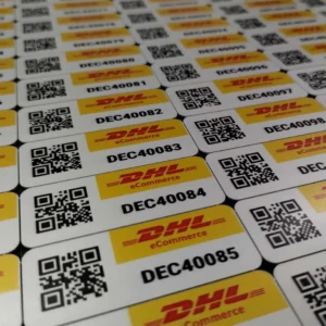 Serialized Barcode Metal Asset Tags manufactured by Himgo