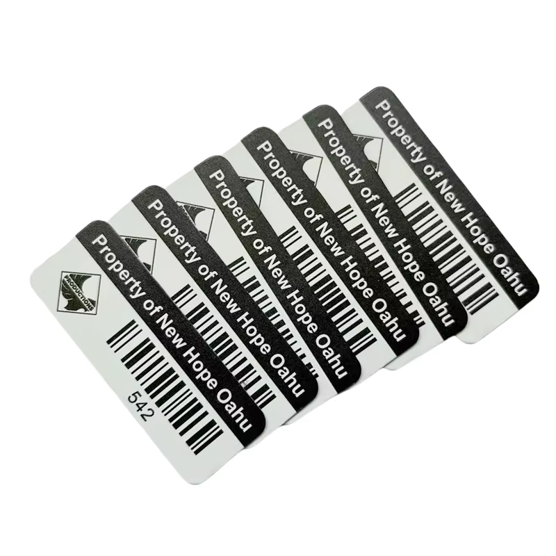 Serialized Barcode Metal Asset Tags surface finish and marking detail | Himgo