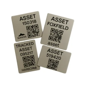 Serialized QR Code Metal Asset Tags manufactured by Himgo