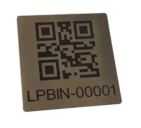Serialized QR Code Metal Asset Tags surface finish and marking detail | Himgo