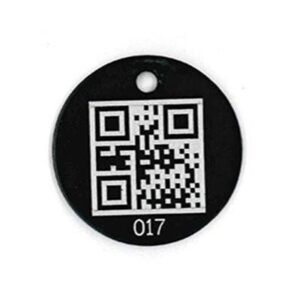 Small QR Code Metal Asset Tags manufactured by Himgo