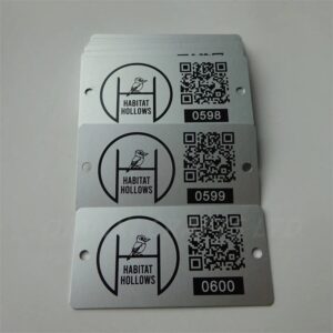 Stainless Steel QR Code Asset Tags manufactured by Himgo