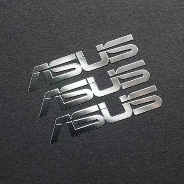 Thin Adhesive Metal Labels surface finish and marking detail | Himgo