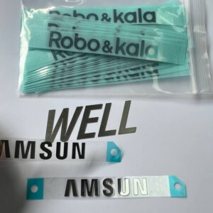 Thin Metal Logo Stickers manufactured by Himgo