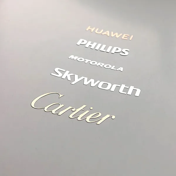 Thin Raised Metal Stickers