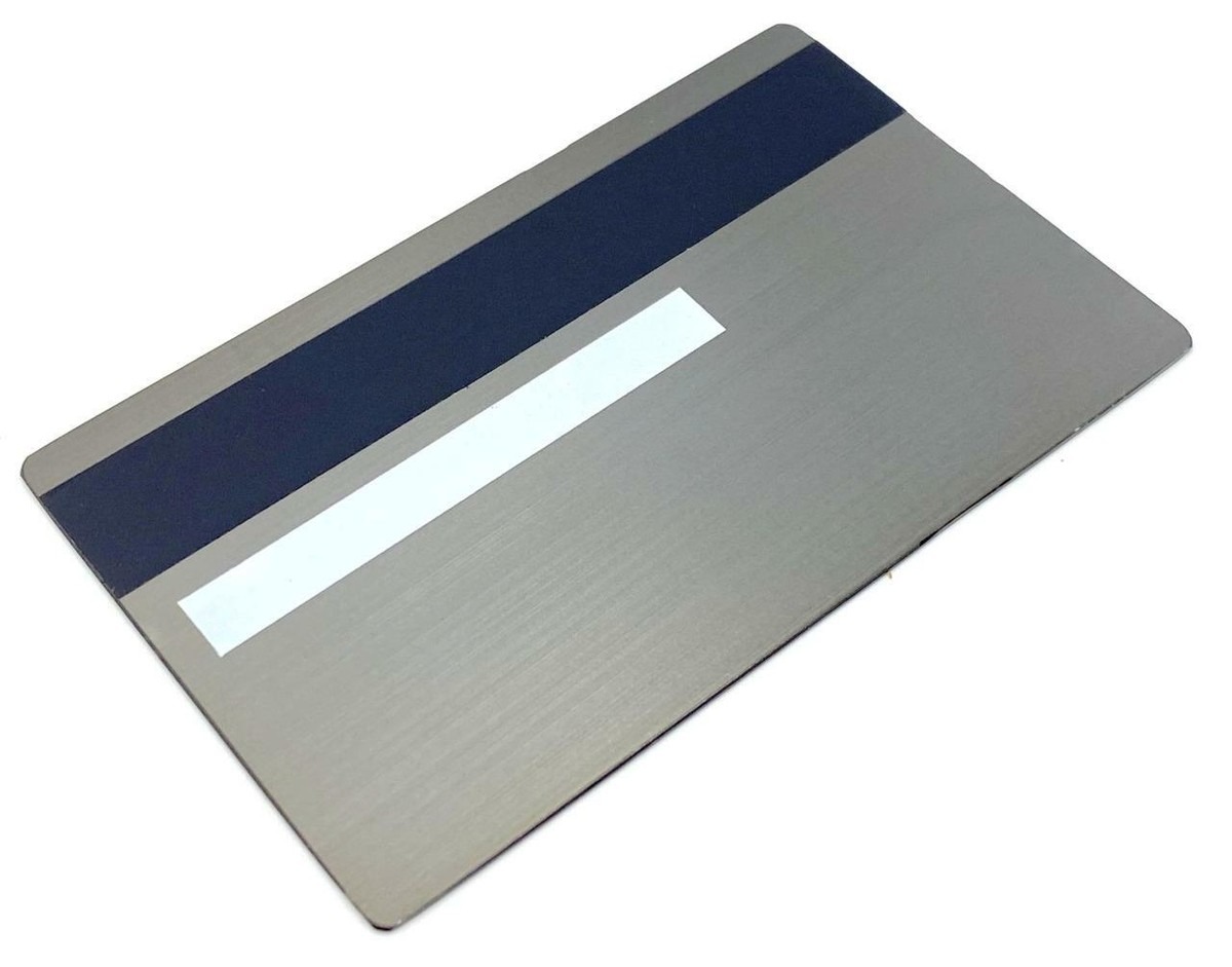 Titanium Blank Bank Cards surface finish and marking detail | Himgo